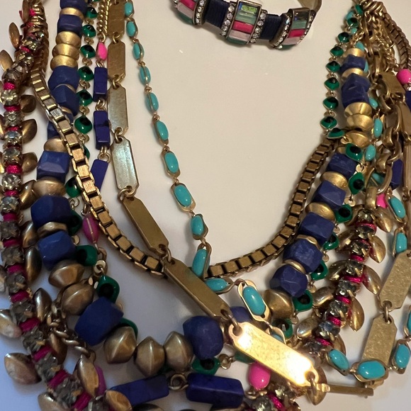 Stella & Dot Versatile Multi-Colored Necklace and Bracelet Set - Picture 2 of 5